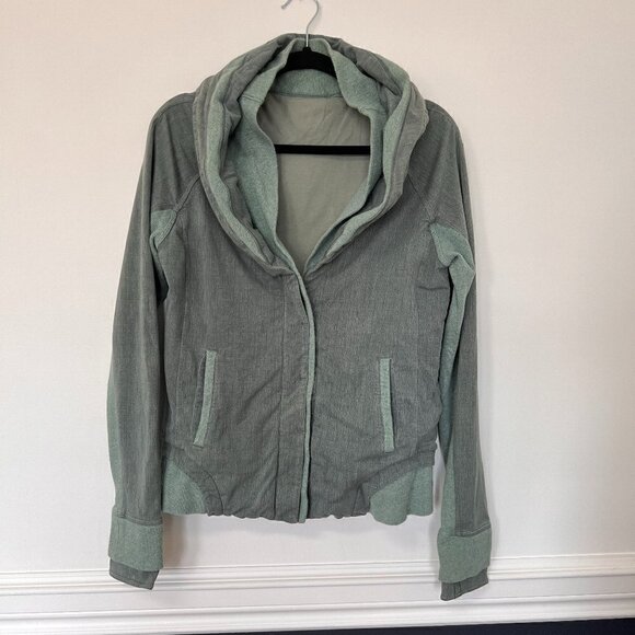 Lululemon To Class Jacket Size 10 Burlap Texture Deep Shore Heathered Earl Grey - Picture 2 of 12